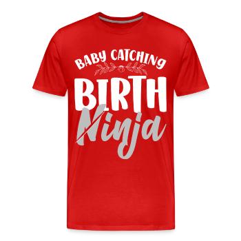 LD Labour And Delivery Nurse - Men's Premium Organic T-Shirt - red - Front - Damien (186cm)