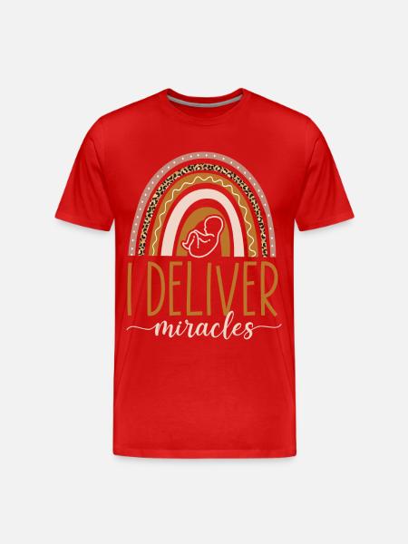 LD Labour And Delivery Nurse - Men's Premium Organic T-Shirt - red