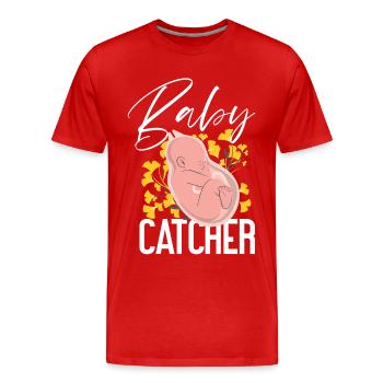 LD Labour And Delivery Nurse - Men's Premium Organic T-Shirt - red - Front - Damien (186cm)