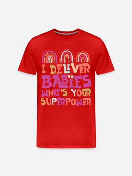 LD Labour And Delivery Nurse - Men's Premium Organic T-Shirt - red