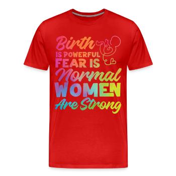 LD Labour And Delivery Nurse - Men's Premium Organic T-Shirt - red - Front - Damien (186cm)