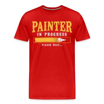 House Painter Decorator Painter In - Männer Premium Bio T-Shirt - Rot - Vorne - Damien (186cm)
