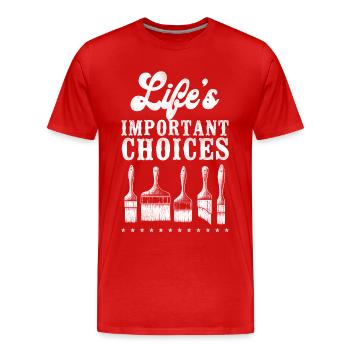 House Painter Decorator Paint - Männer Premium Bio T-Shirt - Rot - Vorne - Damien (186cm)