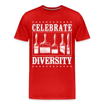House Painter Decorator Paint - Männer Premium Bio T-Shirt - Rot - Vorne - Damien (186cm)