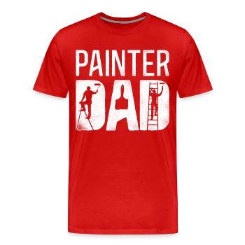 House Painter Decorator Painter - Männer Premium Bio T-Shirt - Rot - Vorne - Damien (186cm)