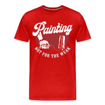 House Painter Decorator Painting - Men's Premium Organic T-Shirt - red - Front - Damien (186cm)