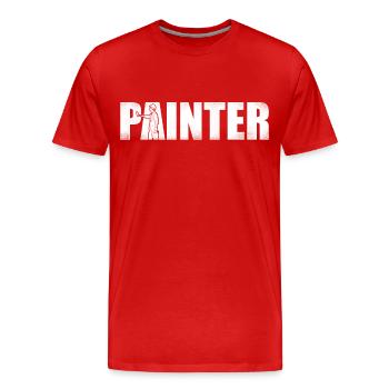 House Painter Decorator Painter - Männer Premium Bio T-Shirt - Rot - Vorne - Damien (186cm)