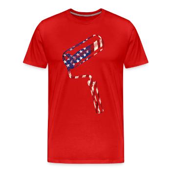 House Painter Decorator Paint - Männer Premium Bio T-Shirt - Rot - Vorne - Damien (186cm)