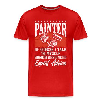 House Painter Decorator Painter Of - Männer Premium Bio T-Shirt - Rot - Vorne - Damien (186cm)