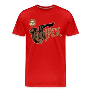 All that jazz - Männer Premium Bio T-Shirt - Rot - Vorne - Damien (186cm)