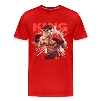 Boxer - Men's Premium Organic T-Shirt - red - Front - Damien (186cm)