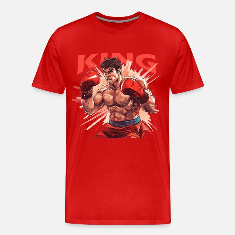 Boxer - Männer Premium Bio T-Shirt - Rot