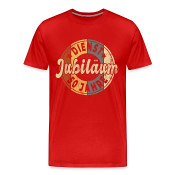 50th Anniversary Company Anniversary Gift - Men's Premium Organic T-Shirt - red - Front - Damien (186cm)