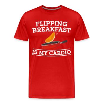 Pancake Lover Kids Flipping - Männer Premium Bio T-Shirt - Rot - Vorne - Damien (186cm)