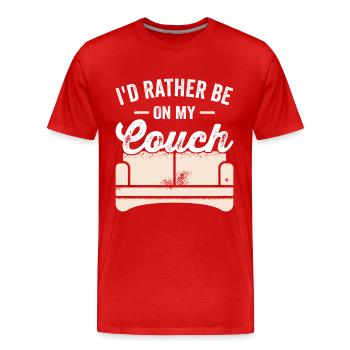 I'd rather be on my Couch Chiller Couch Potato - Men's Premium Organic T-Shirt - red - Front - Damien (186cm)