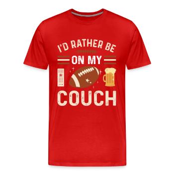 I'd rather be on my Couch Chiller Couch Potato - Men's Premium Organic T-Shirt - red - Front - Damien (186cm)