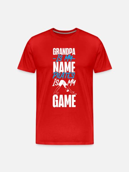 Instructeur de Pilates Enseignant Grand-père - T-shirt bio Premium Homme - rouge