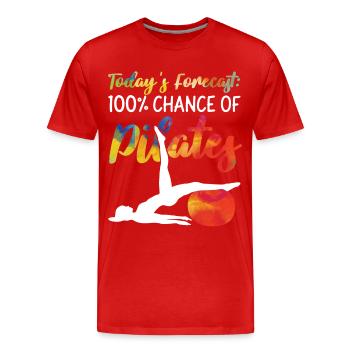 Pilates Instructor Teacher - Männer Premium Bio T-Shirt - Rot - Vorne - Damien (186cm)