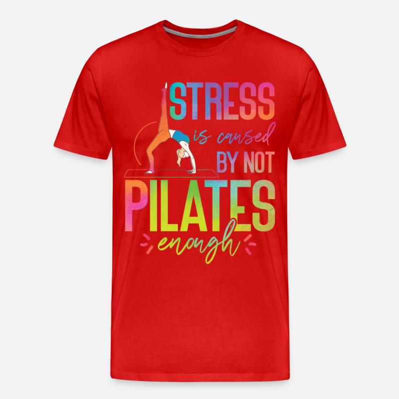 Pilates Instructor Teacher - Männer Premium Bio T-Shirt - Rot