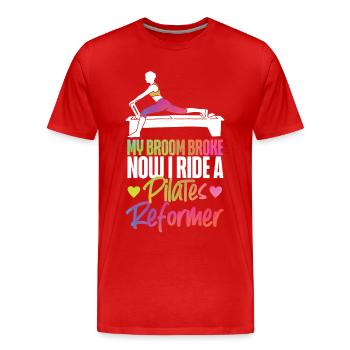 Pilates Instructor Teacher - Männer Premium Bio T-Shirt - Rot - Vorne - Damien (186cm)