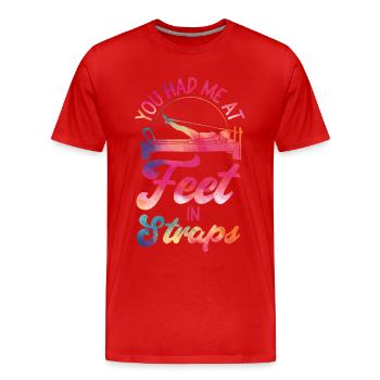 Pilates Instructor Teacher - Männer Premium Bio T-Shirt - Rot - Vorne - Damien (186cm)