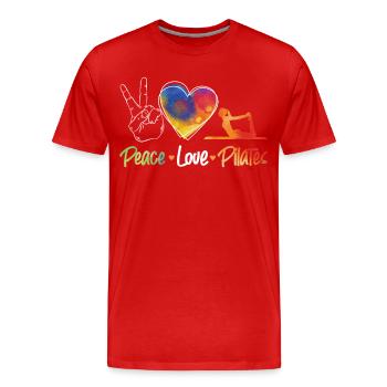 Pilates Instructor Teacher - Männer Premium Bio T-Shirt - Rot - Vorne - Damien (186cm)