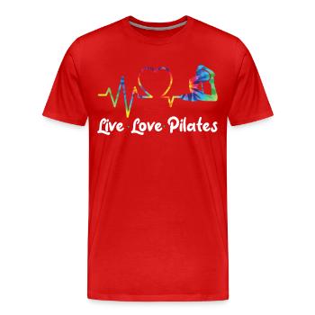 Pilates Instructor Teacher - Männer Premium Bio T-Shirt - Rot - Vorne - Damien (186cm)