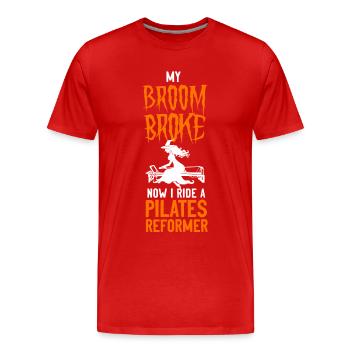 Pilates Instructor Teacher - Männer Premium Bio T-Shirt - Rot - Vorne - Damien (186cm)