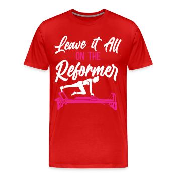 Pilates Instructor Teacher Leave - Männer Premium Bio T-Shirt - Rot - Vorne - Damien (186cm)