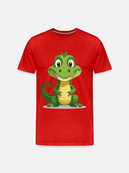 crocodile mignon - T-shirt bio Premium Homme - rouge