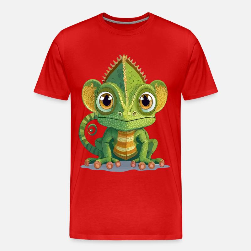Chamäleon - Männer Premium Bio T-Shirt - Rot