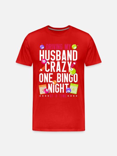 Bingo Player Husband Wife Driving - Men's Premium Organic T-Shirt - red