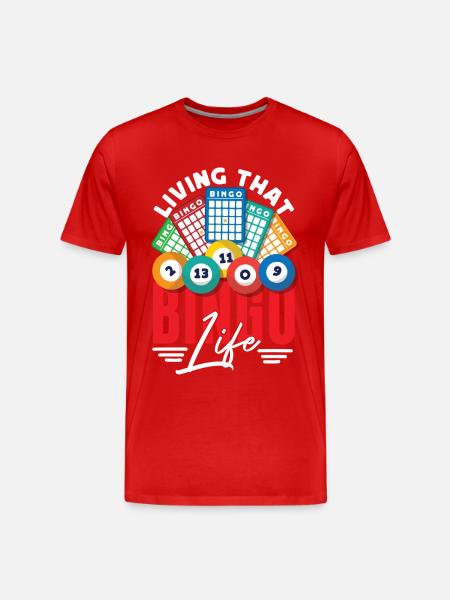 Bingo Player Living That Bingo - Men's Premium Organic T-Shirt - red