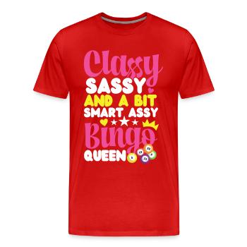 Bingo Player Classy Sassy And A - Men's Premium Organic T-Shirt - red - Front - Damien (186cm)
