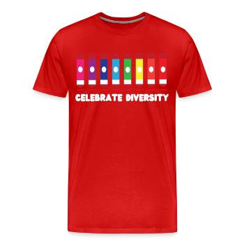 Bingo Player Celebrate Diversity - Männer Premium Bio T-Shirt - Rot - Vorne - Damien (186cm)