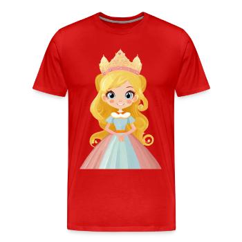 Princesse - T-shirt bio Premium Homme - rouge - Devant - Damien (186cm)