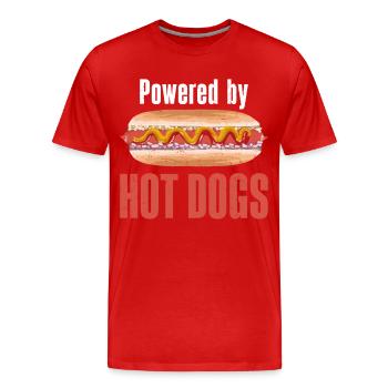 Hot Dog Adulte Propulsé Par Des Hot-Dogs - T-shirt bio Premium Homme - rouge - Devant - Damien (186cm)