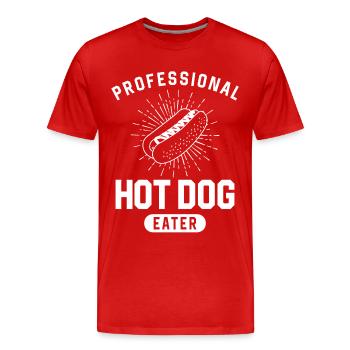 Hot Dog Adult Professional Hot Dog - Männer Premium Bio T-Shirt - Rot - Vorne - Damien (186cm)