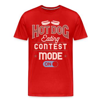 Hot Dog Adult Hot Dog Eating - Männer Premium Bio T-Shirt - Rot - Vorne - Damien (186cm)