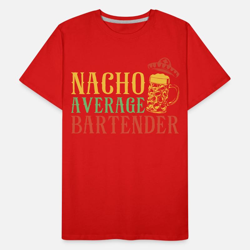 Bartender Mixologist Nacho Average Männer Premium Bio T-Shirt