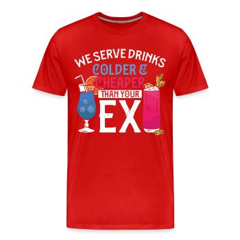 Bartender Mixologist We Serve - Men's Premium Organic T-Shirt - red - Front - Damien (186cm)