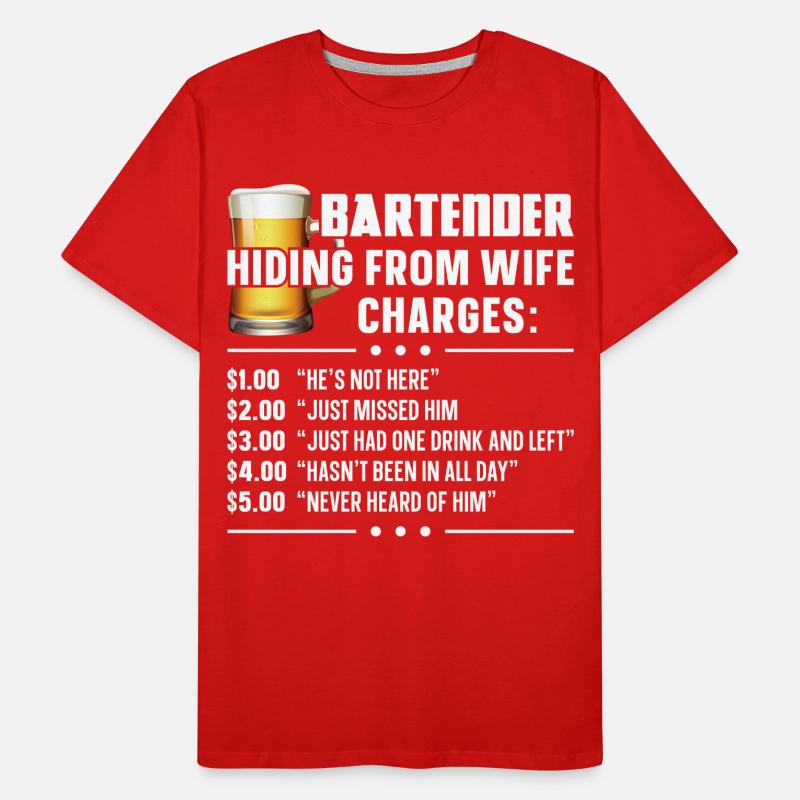 Bartender Mixologist Bartender Men's Premium Organic T-Shirt