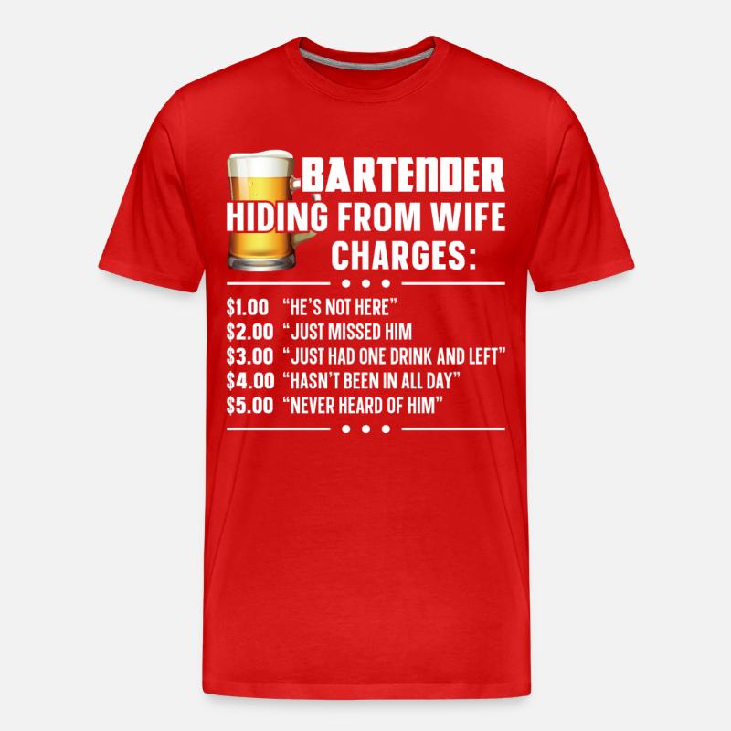 Bartender Mixologist Bartender - Men's Premium Organic T-Shirt - red