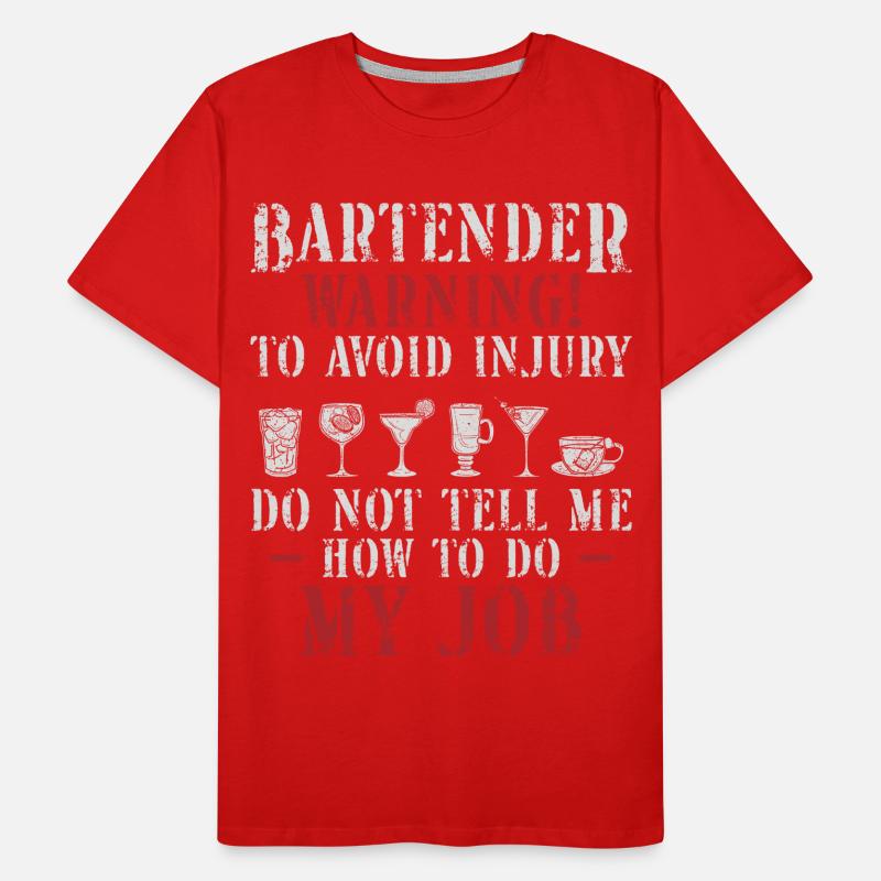 Bartender Mixologist Bartender Men's Premium Organic T-Shirt