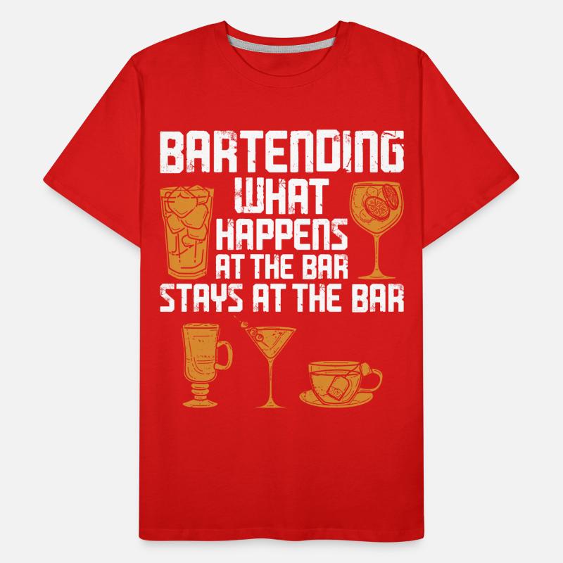 Bartender Mixologist Bartending Men's Premium Organic T-Shirt