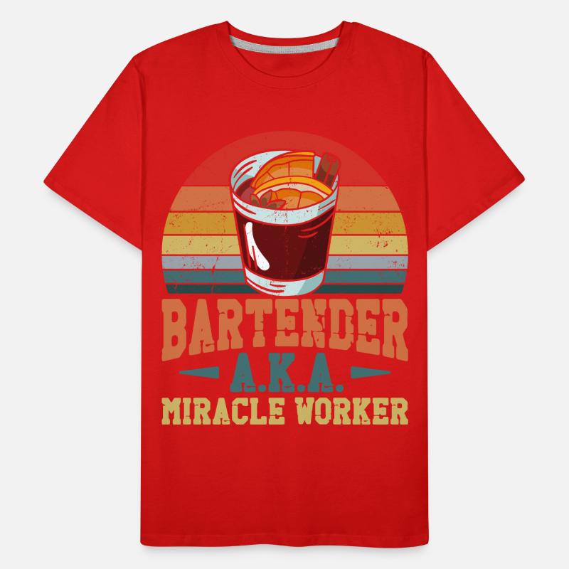 Bartender Mixologist Bartender Men's Premium Organic T-Shirt