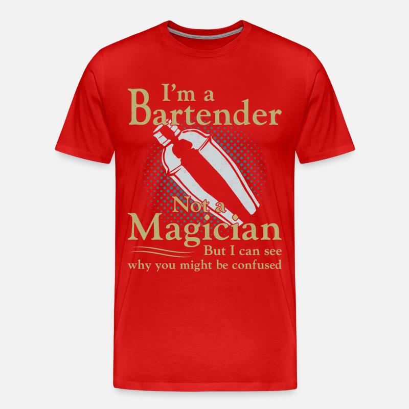 Bartender Mixologist I'm A - Männer Premium Bio T-Shirt - Rot