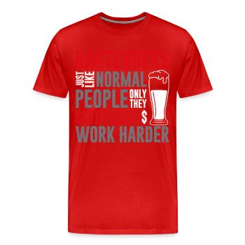 Bartender Mixologist Bartenders - Men's Premium Organic T-Shirt - red - Front - Damien (186cm)
