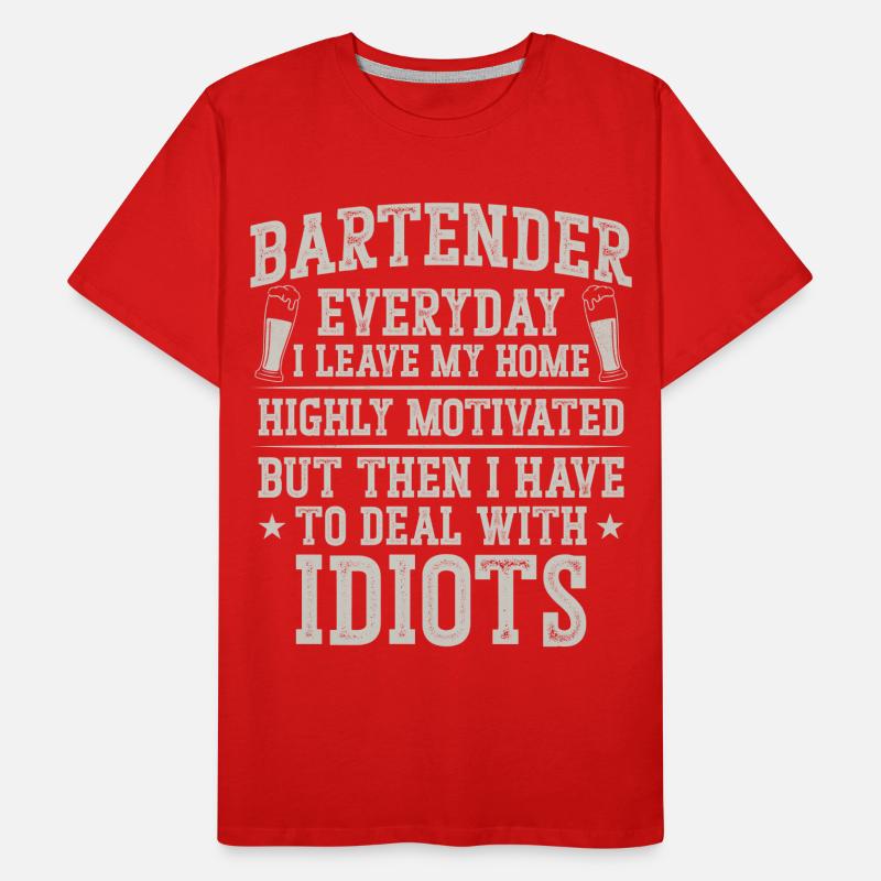 Bartender Mixologist Bartender Men's Premium Organic T-Shirt