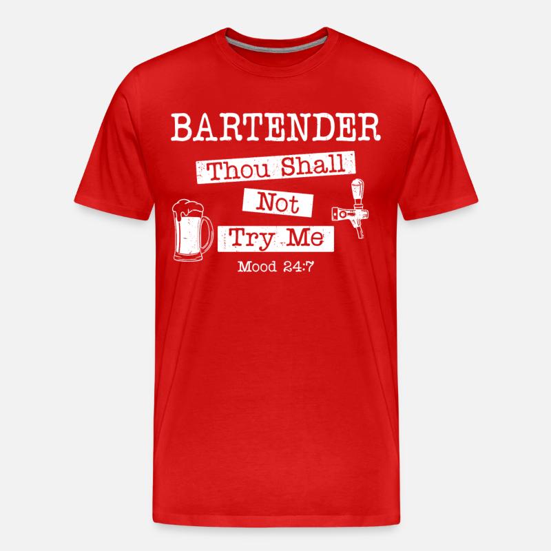 Bartender Mixologist Bartender - Männer Premium Bio T-Shirt - Rot